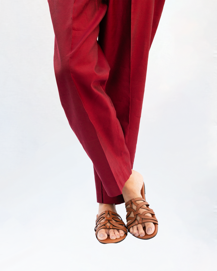 Khaadi Maroon Trouser