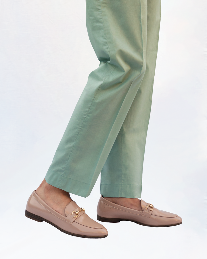 Turquoise Plain Straight Trouser